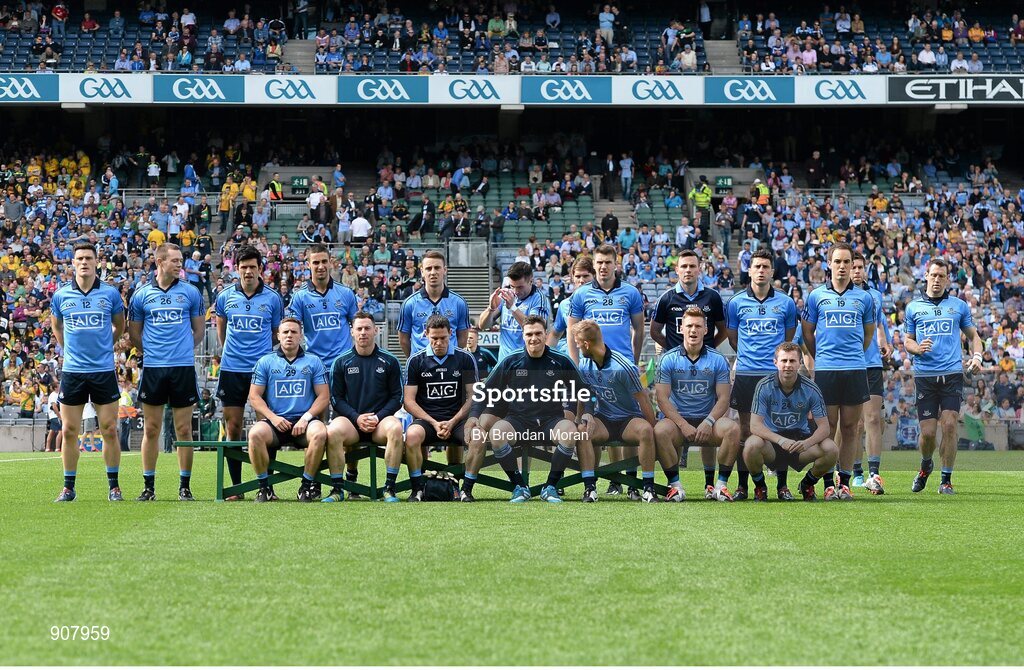 31 August 2014; The Dublin squad. GAA Football All Ireland Senior Championship, Semi-Final, Dublin v Donegal, Croke Park, Dublin. Picture credit: Brendan Moran / SPORTSFILE