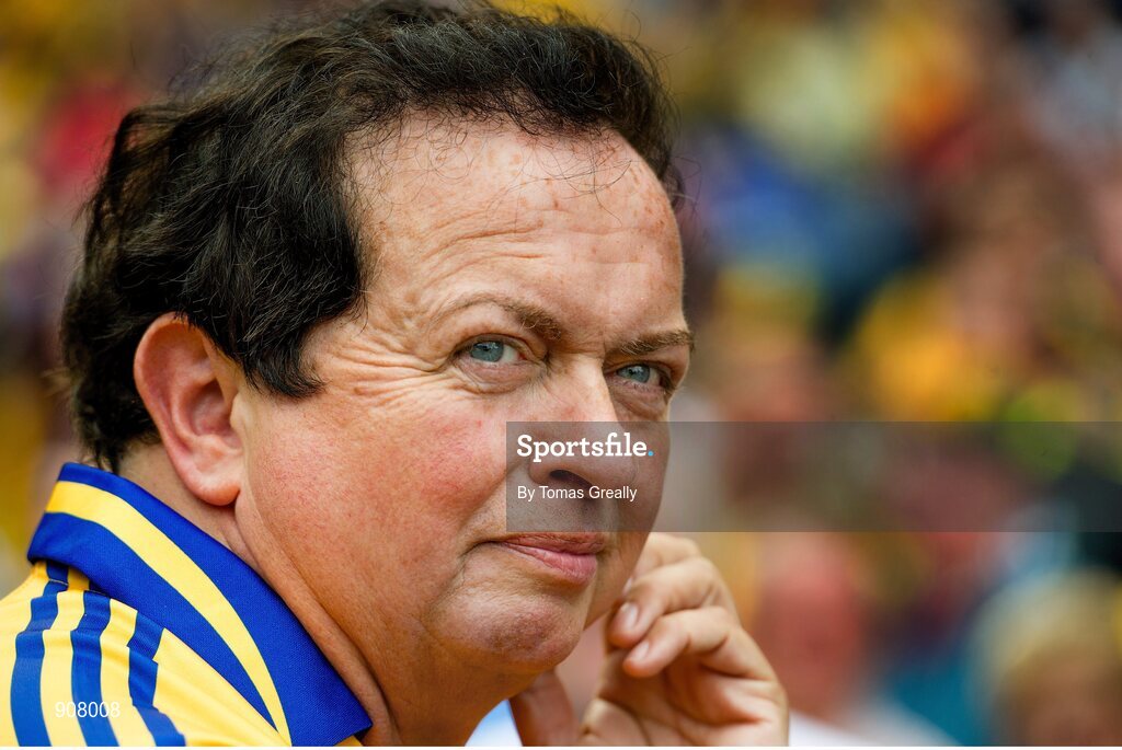 31 August 2014; RTE's Marty Morrissey reacts after partaking in the Ice Bucket Challenge. GAA Football All Ireland Senior Championship, Semi-Final, Dublin v Donegal, Croke Park, Dublin. Picture credit: Tomas Greally / SPORTSFILE