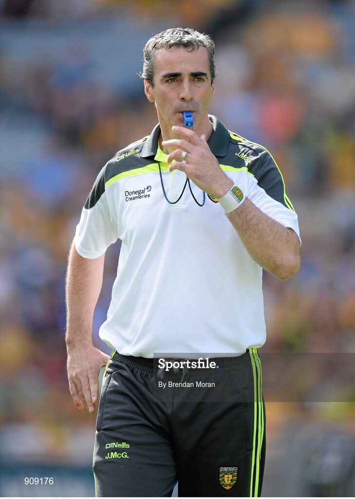 31 August 2014; Jim McGuinness, Donegal manager. GAA Football All Ireland Senior Championship, Semi-Final, Dublin v Donegal, Croke Park, Dublin. Picture credit: Brendan Moran / SPORTSFILE