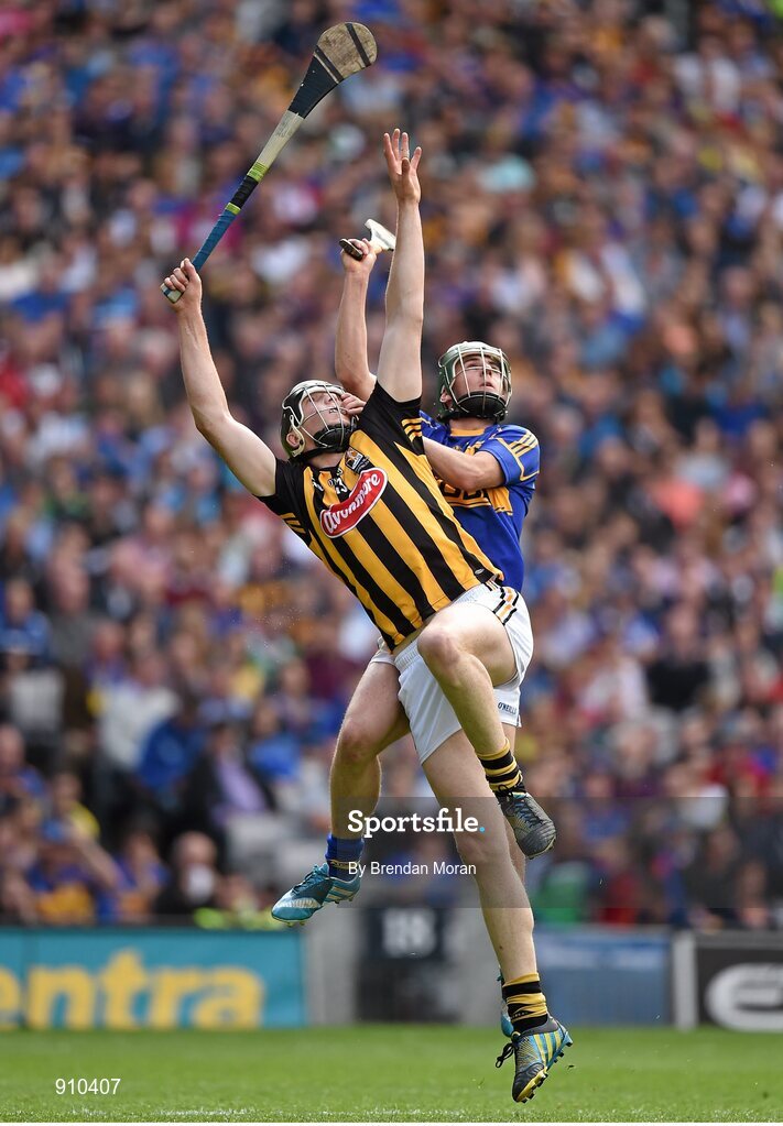 7 September 2014; Walter Walsh, Kilkenny, in action against Cathal Barrett, Tipperary. GAA Hurling All Ireland Senior Championship Final, Kilkenny v Tipperary. Croke Park, Dublin. Picture credit: Brendan Moran / SPORTSFILE