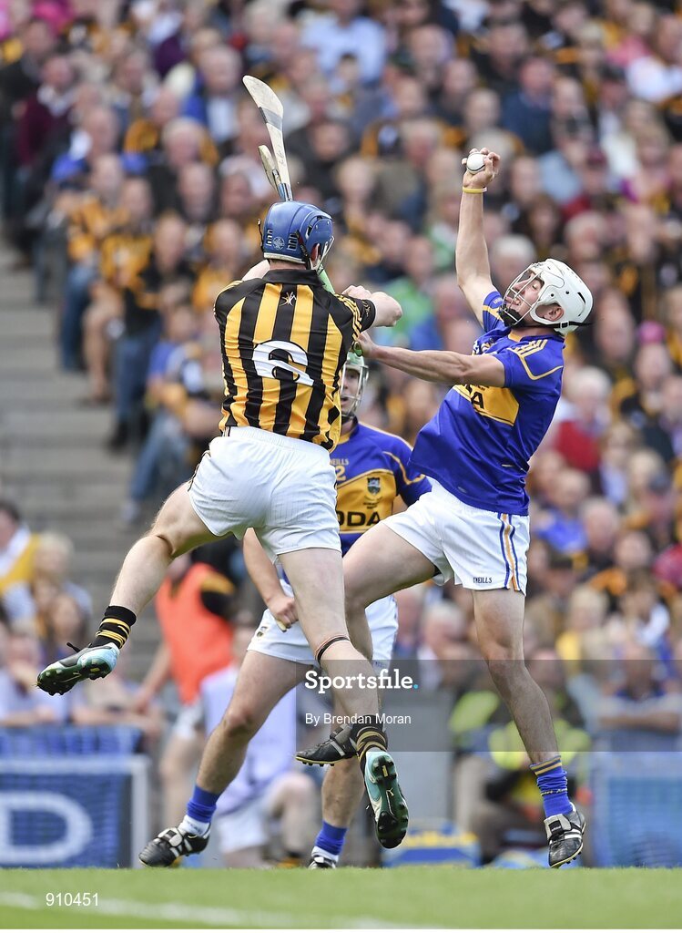 7 September 2014; Patrick Maher, Tipperary, in action against Brian Hogan, Kilkenny. GAA Hurling All Ireland Senior Championship Final, Kilkenny v Tipperary. Croke Park, Dublin. Picture credit: Brendan Moran / SPORTSFILE