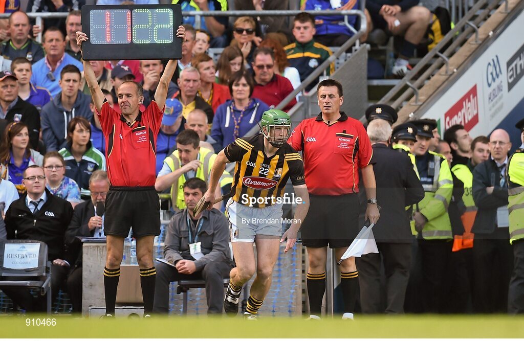 7 September 2014; Henry Shefflin, Kilkenny, comes on a substitute with four minutes to go. GAA Hurling All Ireland Senior Championship Final, Kilkenny v Tipperary. Croke Park, Dublin. Picture credit: Brendan Moran / SPORTSFILE