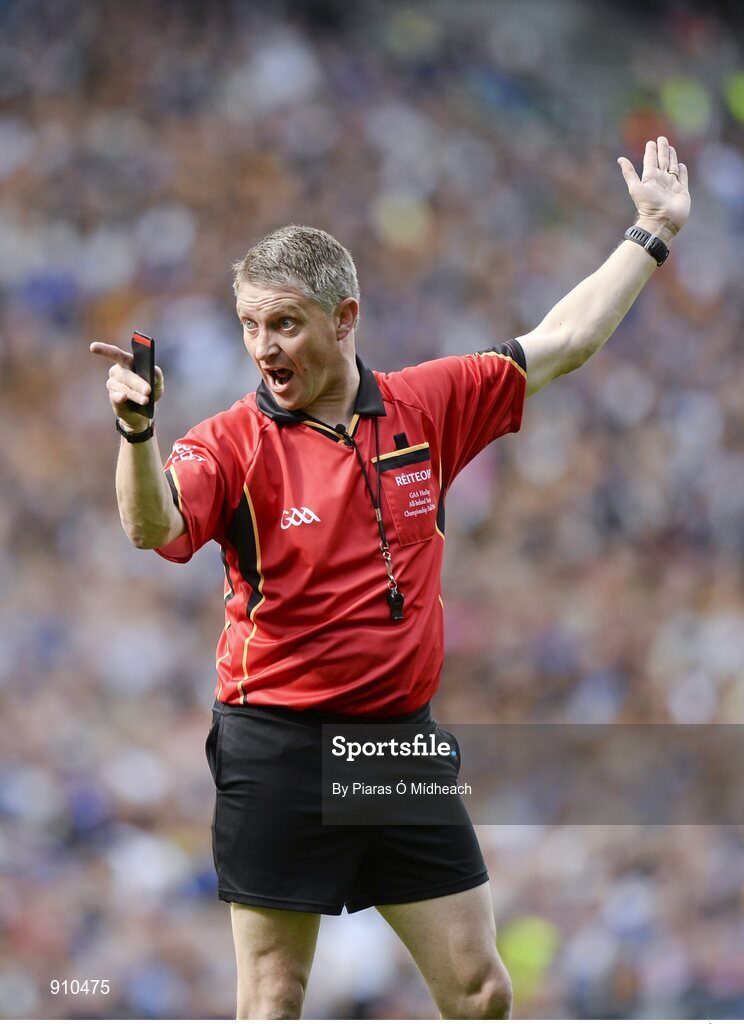 7 September 2014; Referee Barry Kelly. GAA Hurling All Ireland Senior Championship Final, Kilkenny v Tipperary. Croke Park, Dublin. Picture credit: Piaras Ó Mídheach / SPORTSFILE