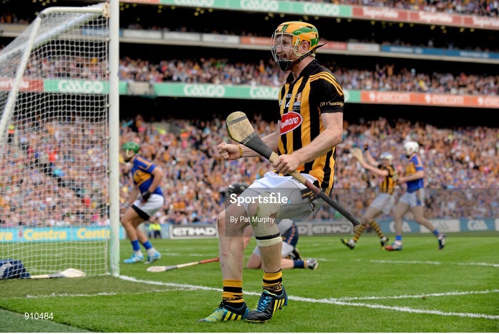 7 September 2014; Richie Power, Kilkenny, celebrates after scoring his side's third goal of the game. GAA Hurling All Ireland Senior Championship Final, Kilkenny v Tipperary. Croke Park, Dublin. Picture credit: Pat Murphy / SPORTSFILE