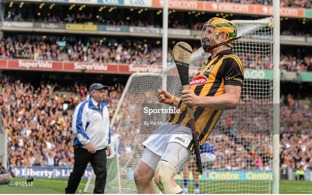 7 September 2014; Richie Power, Kilkenny, celebrates after scoring his side's third goal of the game. GAA Hurling All Ireland Senior Championship Final, Kilkenny v Tipperary. Croke Park, Dublin. Picture credit: Pat Murphy / SPORTSFILE