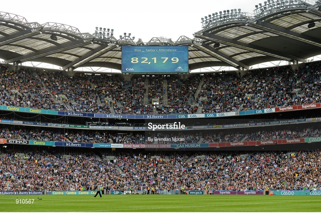 7 September 2014; An attendance of 82,179 patrons is announced during half time. GAA Hurling All Ireland Senior Championship Final, Kilkenny v Tipperary. Croke Park, Dublin. Picture credit: Brendan Moran / SPORTSFILE