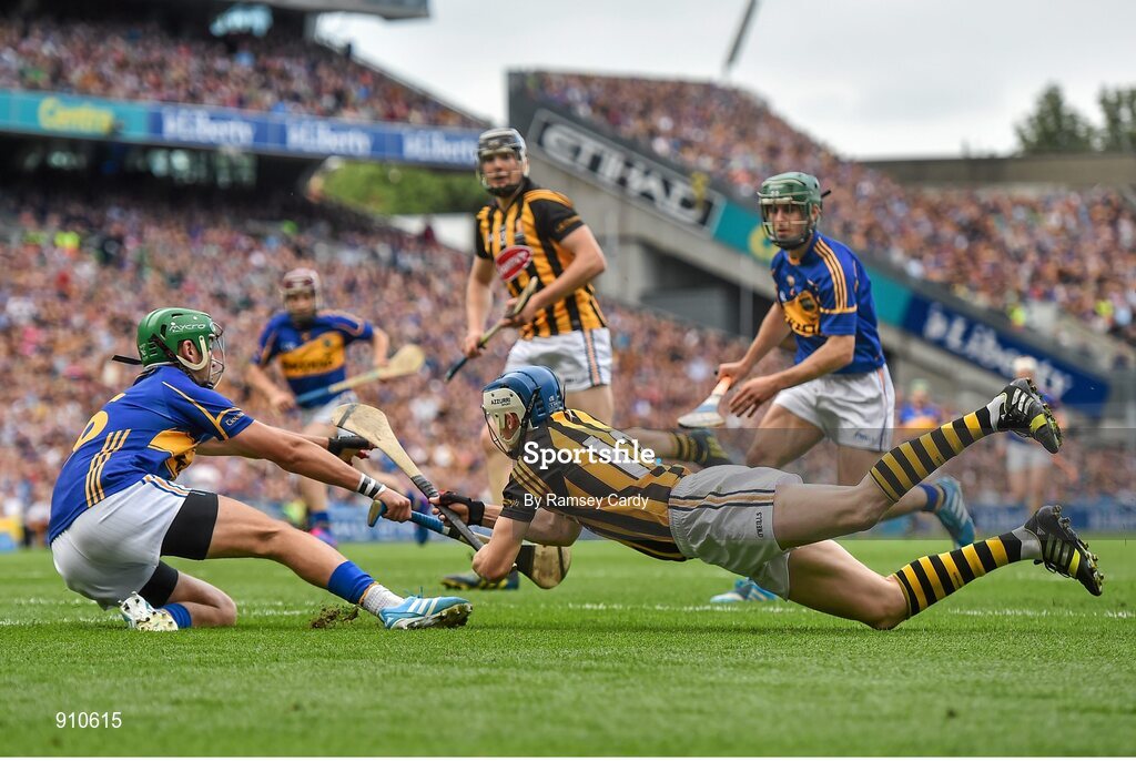 7 September 2014; TJ Reid, Kilkenny, in action against James Barry, Tipperary. GAA Hurling All Ireland Senior Championship Final, Kilkenny v Tipperary. Croke Park, Dublin. Picture credit: Ramsey Cardy / SPORTSFILE