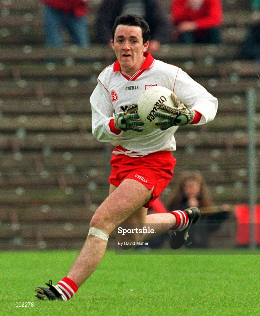 18 May 1997; Brian Dooher of Tyrone during the Ulster GAA Football Senior Championship Preliminary Round match between Down and Tyrone at St. Tiernach's Park in Clones. Photo by David Maher/Sportsfile