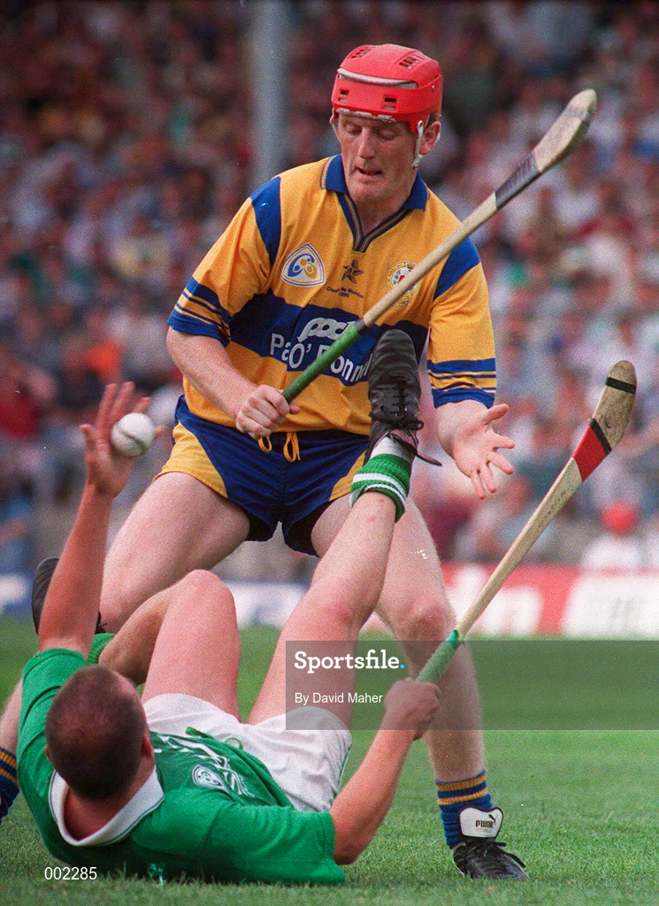 16 June 1996; Brian Lohan of Clare during the Munster GAA Hurling Senior Championship Semi-Final match between Limerick and Clare at Gaelic Grounds in Limerick. Photo by David Maher/Sportsfile