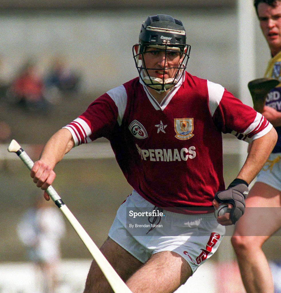 28 April 1996; Cathal Moore of Galway during the Church & General National Hurling League Semi-Final match between Galway and Wexford at the Gaelic Grounds in Limerick. Photo by Brendan Moran/Sportsfile