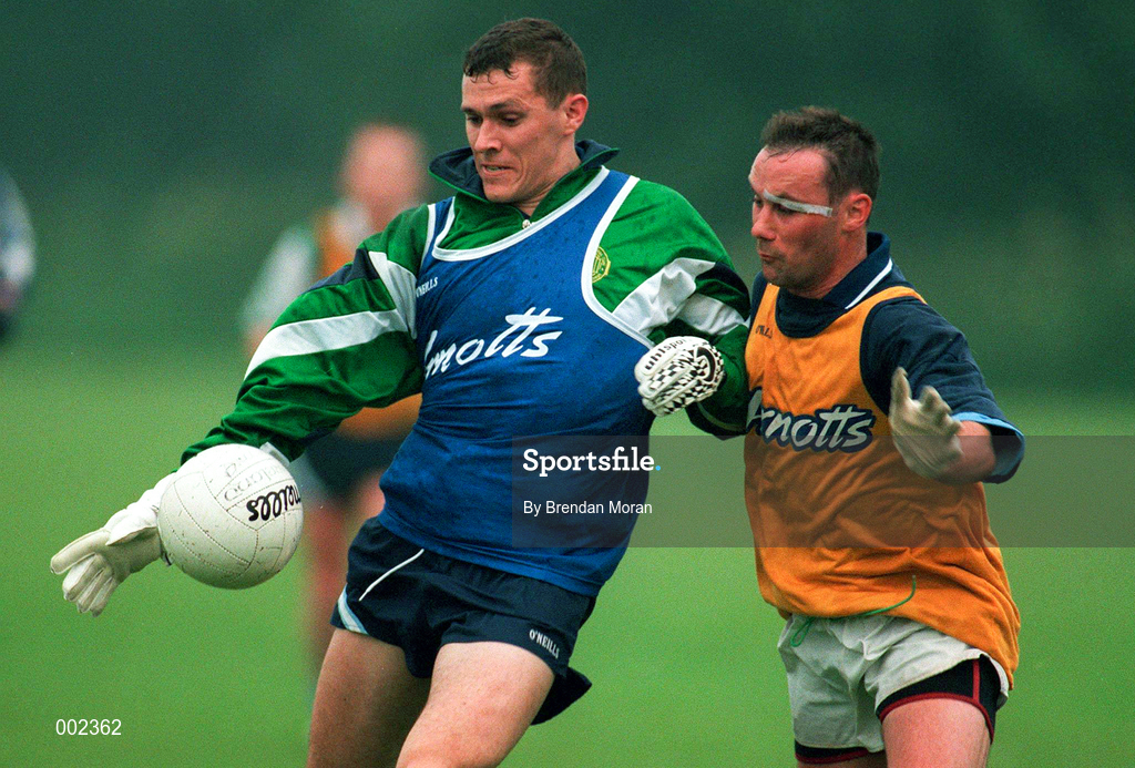 10 June 1997; Ciaran Whelan and Paul Curran, right, during a Dublin GAA Senior Football Training Session in Santry, Dublin. Photo by Brendan Moran/Sportsfile