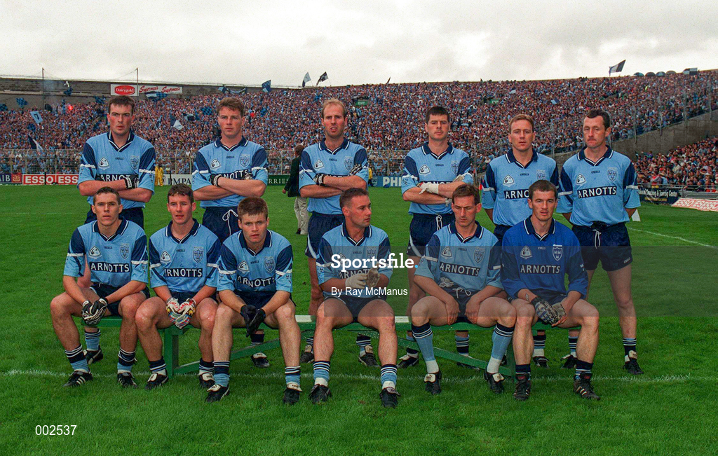 28 July 1996; The Dublin team ahead of the Leinster Senior Football Championship Final between Dublin and Meath in Croke Park, Dublin. Photo by Ray McManus/Sportsfile