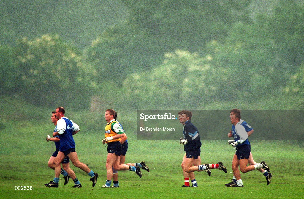 10 June 1997; Dublin players during a Dublin GAA Senior Football Training Session in Santry, Dublin. Photo by Brendan Moran/Sportsfile