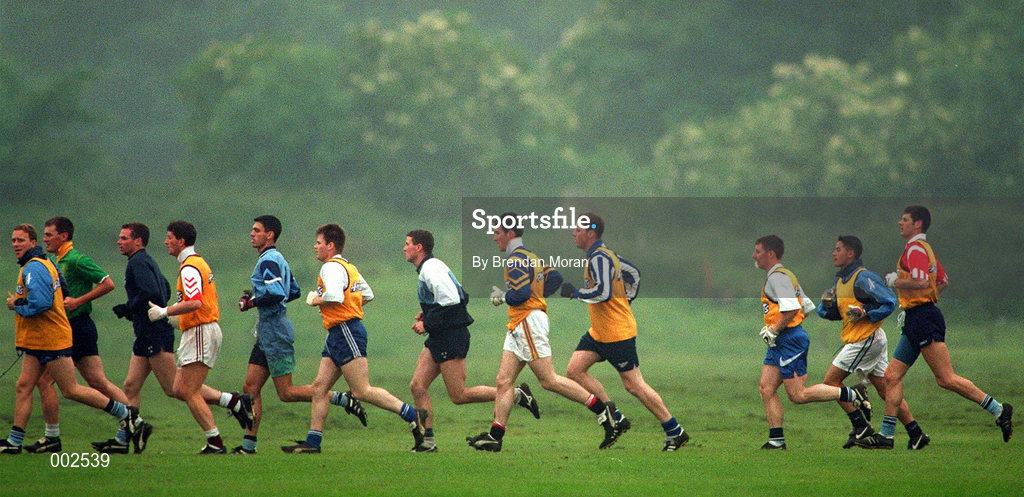 10 June 1997; Dublin players during a Dublin GAA Senior Football Training Session in Santry, Dublin. Photo by Brendan Moran/Sportsfile