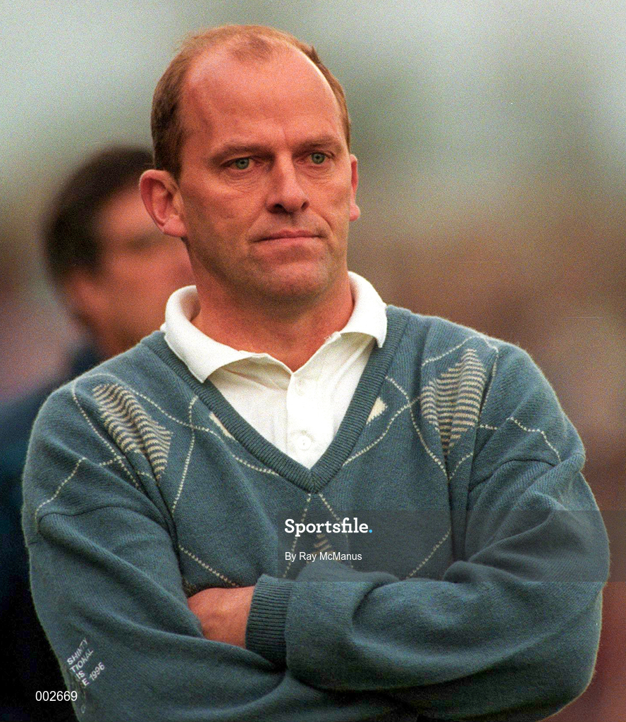 10 May 1997; Clare manager Ger Loughnane during the National Hurling League Division 1 match between Clare and Tipperary at Cusack Park in Ennis. Photo by Ray McManus/Sportsfile