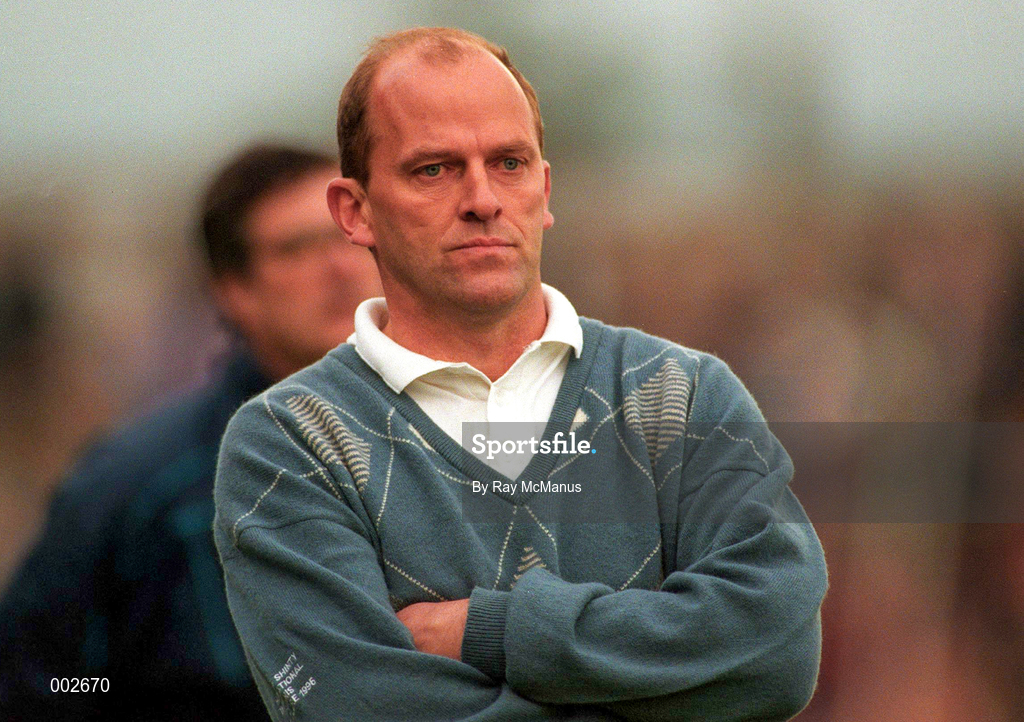 10 May 1997; Clare manager Ger Loughnane during the National Hurling League Division 1 match between Clare and Tipperary at Cusack Park in Ennis. Photo by Ray McManus/Sportsfile