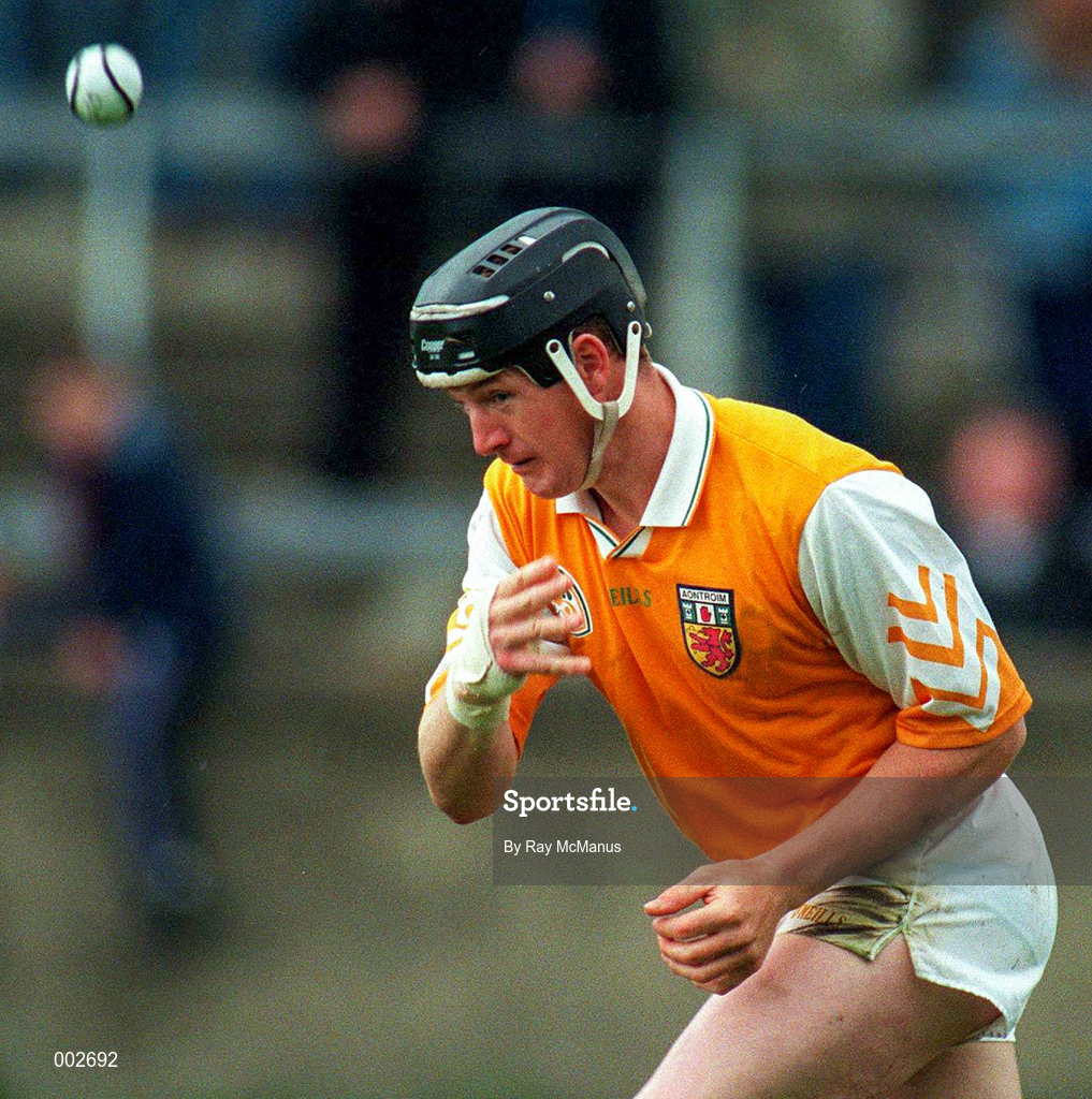 11 May 1997; Gregory O'Kane of Antrim during the National Hurling League Division 2 match between Dublin and Antrim at Parnell Park in Dublin. Photo by Ray McManus/Sportsfile