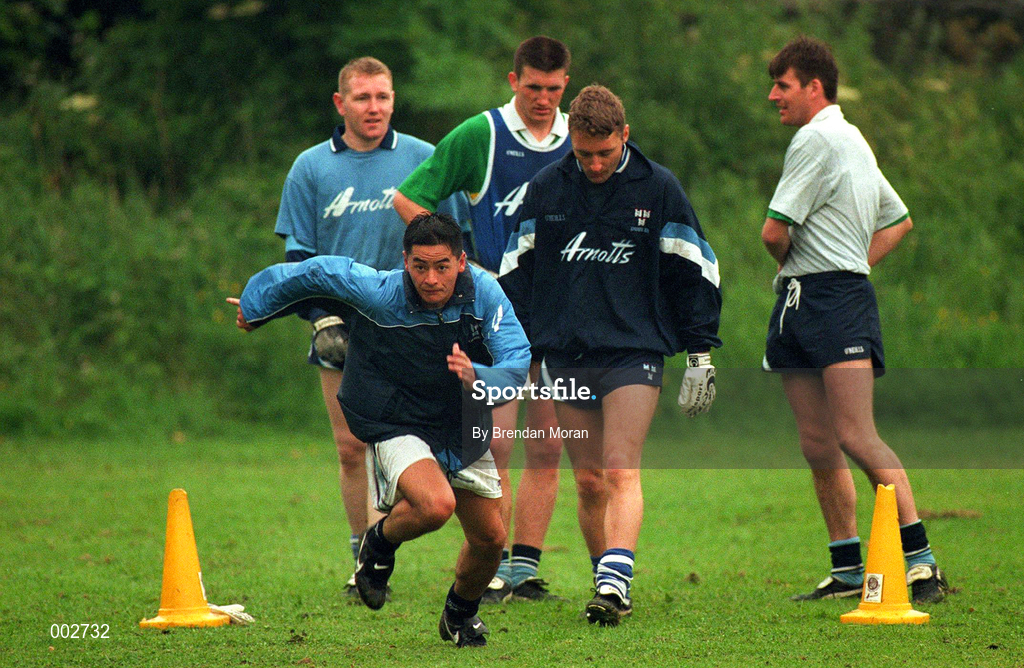 10 June 1997; Jason Sherlock during a Dublin GAA Senior Football Training Session in Santry, Dublin. Photo by Brendan Moran/Sportsfile