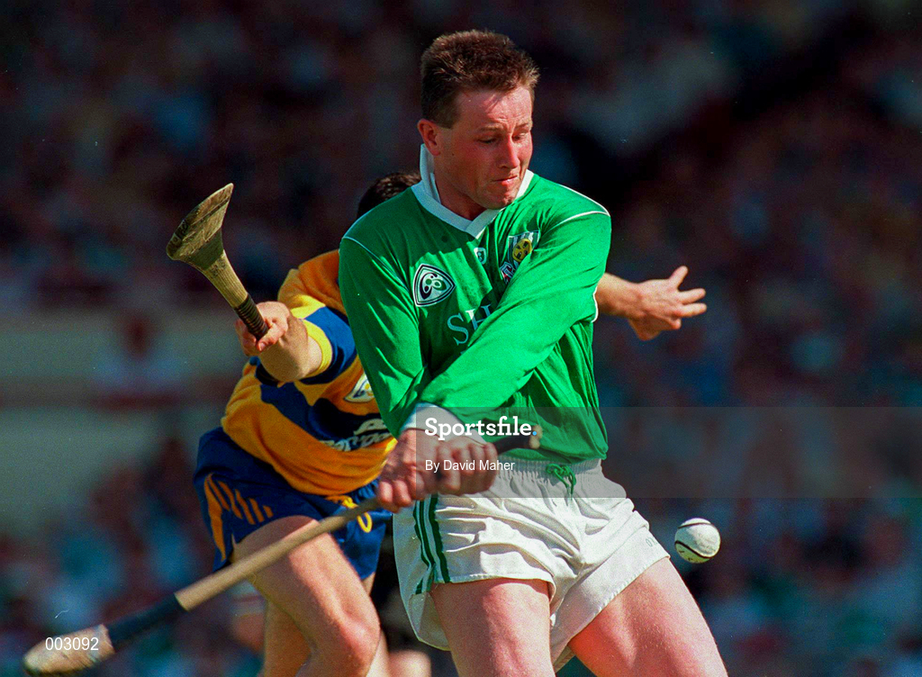 16 June 1996; Mike Houlihan of Limerick during the Munster GAA Hurling Senior Championship Semi-Final match between Limerick and Clare at Gaelic Grounds in Limerick. Photo by David Maher/Sportsfile