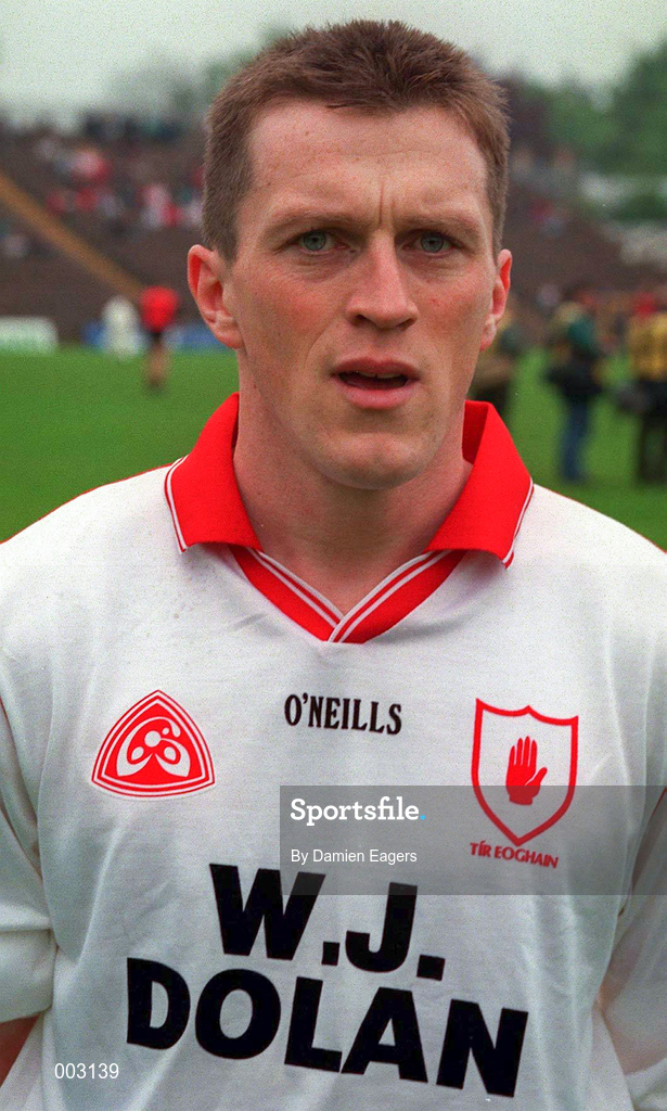18 May 1997; Noel Donnelly of Tyrone ahead of the Ulster GAA Football Senior Championship Preliminary Round match between Down and Tyrone at St. Tiernach's Park in Clones. Photo by Damien Eagers/Sportsfile
