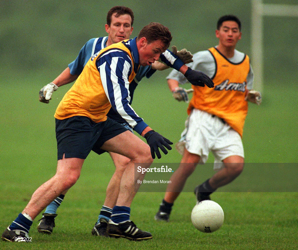 10 June 1997; Paul Bealin and Niall Guiden during a Dublin GAA Senior Football Training Session in Santry, Dublin. Photo by Brendan Moran/Sportsfile