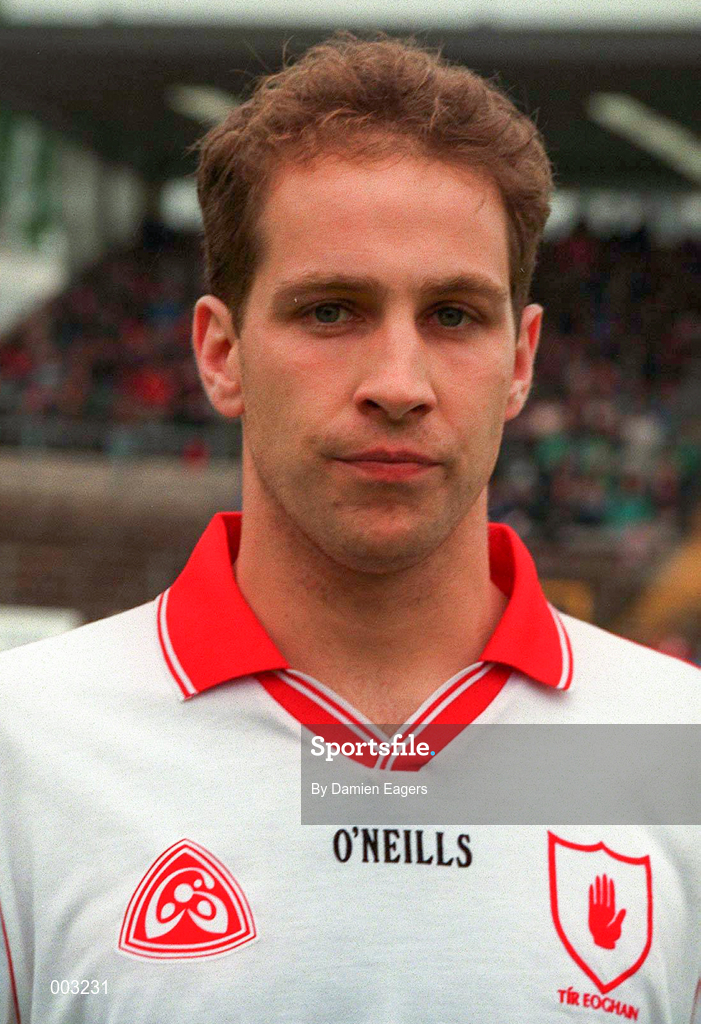 18 May 1997; Paul O'Neill of Tyrone ahead of the Ulster GAA Football Senior Championship Preliminary Round match between Down and Tyrone at St. Tiernach's Park in Clones. Photo by Damien Eagers/Sportsfile