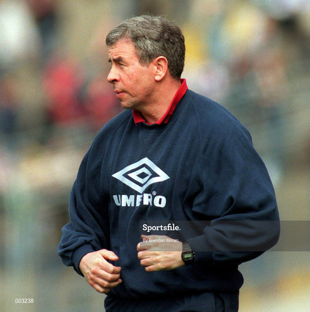 6 April 1997; Down manager Pete McGrath during the National Football League Quarter-Final match between Kerry and Down at Croke Park in Dublin. Photo by Brendan Moran/Sportsfile