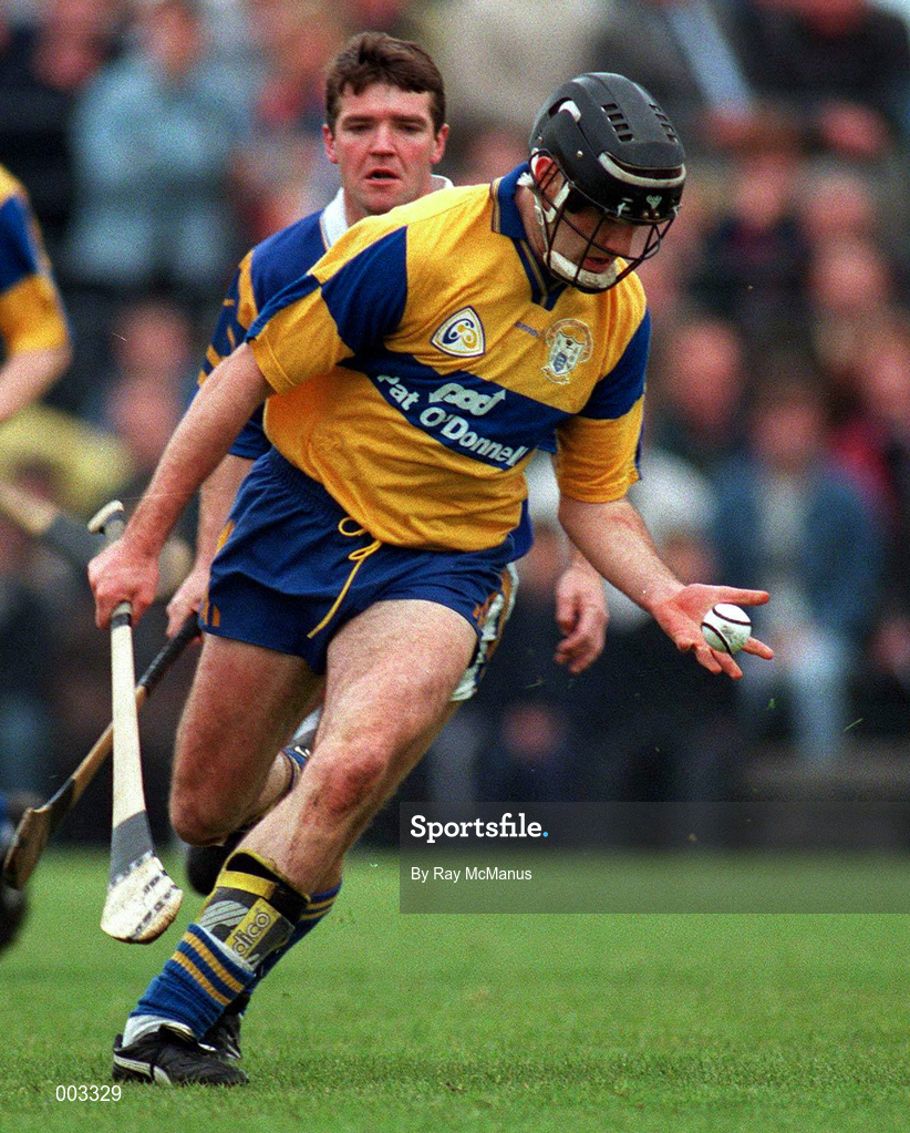 10 May 1997; Sean McMahon of Clare during the National Hurling League Division 1 match between Clare and Tipperary at Cusack Park in Ennis. Photo by Ray McManus/Sportsfile