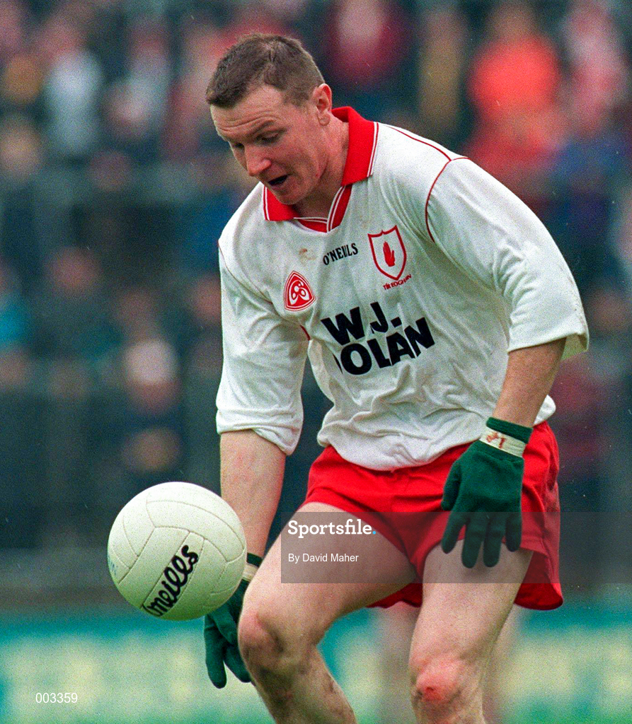 18 May 1997; Stephen Lawn of Tyrone during the Ulster GAA Football Senior Championship Preliminary Round match between Down and Tyrone at St. Tiernach's Park in Clones. Photo by David Maher/Sportsfile