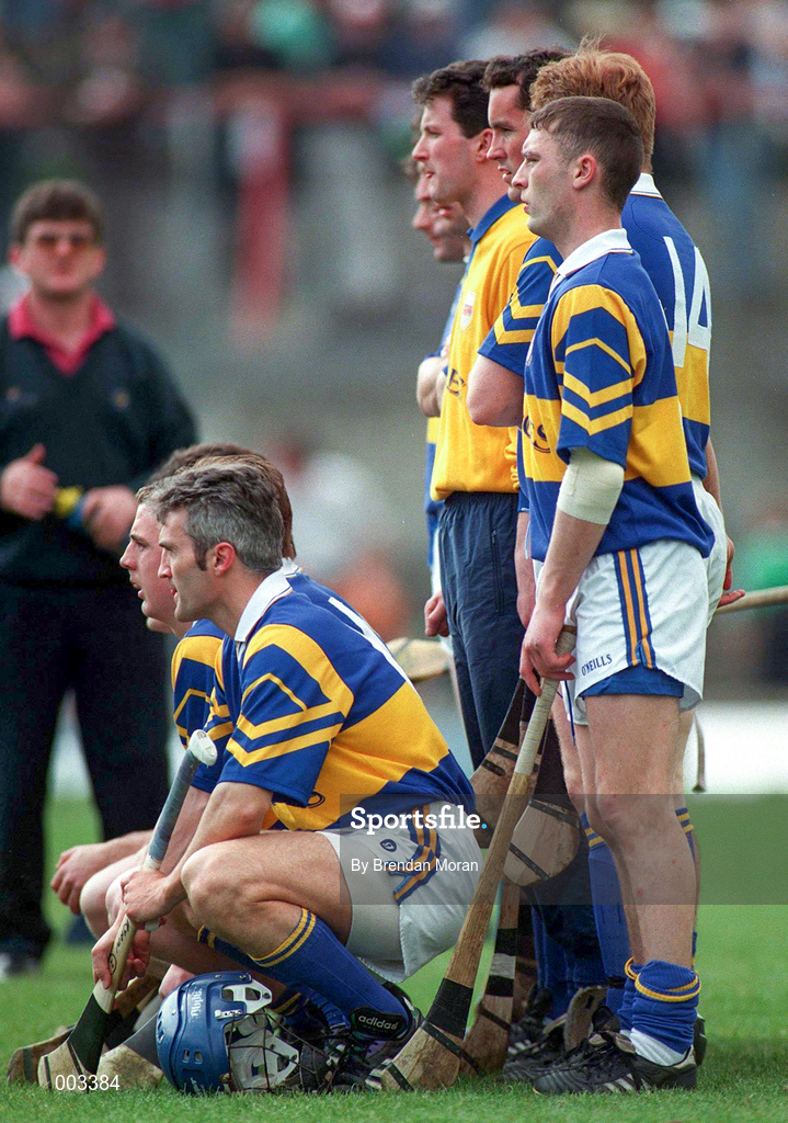 13 April 1997; The Tipperary team line-up for their team photograph ahead of the National Hurling League Division 1 match between Limerick v Tipperary at the Gaelic Grounds in Limerick. Photo by Brendan Moran/Sportsfile