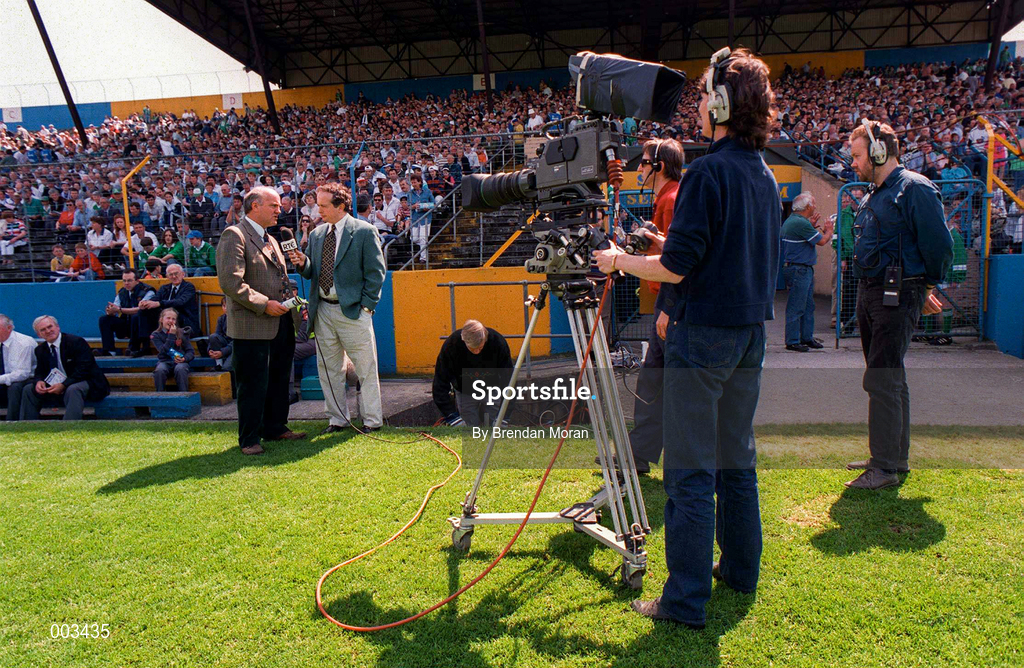 25 May 1997; RTÉ TV Cameras are seen ahead of the Munster Senior Hurling Championship Quarter-Final between Limerick and Waterford at Semple Stadium in Thurles, Co. Tipperary. Photo by Brendan Moran/Sportsfile