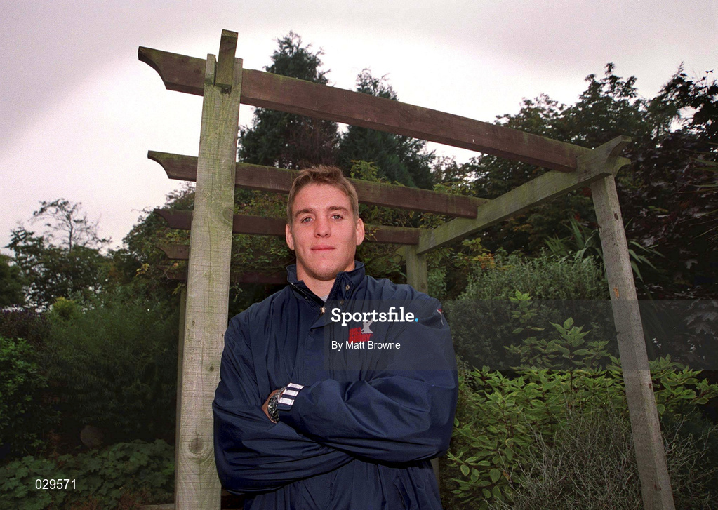 30 September 1999; USA captain Dan Lyle poses for a portrait following the USA team announcement, to play Ireland in Pool E of the Rugby World Cup, at Fitzpatrick's Killiney Castle Hotel in Dublin. Photo by Matt Browne/Sportsfile