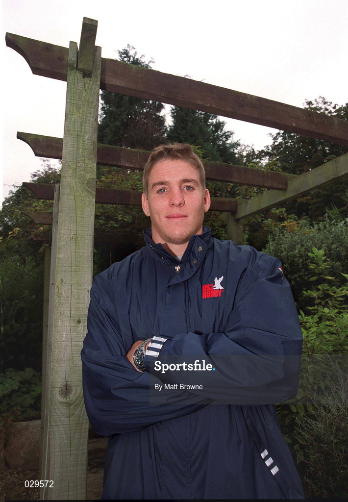 30 September 1999; USA captain Dan Lyle poses for a portrait following the USA team announcement, to play Ireland in Pool E of the Rugby World Cup, at Fitzpatrick's Killiney Castle Hotel in Dublin. Photo by Matt Browne/Sportsfile