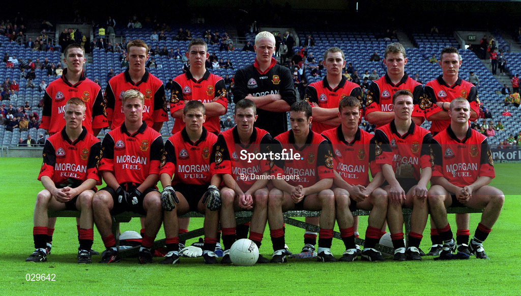 26 September 1999; The Down team prior to the All-Ireland Minor Football Championship Final between Down and Mayo at Croke Park in Dublin. Photo by Damien Eagers/Sportsfile