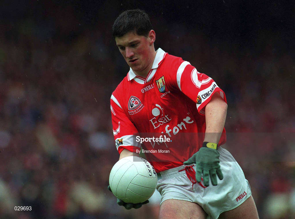 26 September 1999; Fionan Murray of Cork during the Bank of Ireland All-Ireland Senior Football Championship Final match between Meath and Cork at Croke Park in Dublin. Photo by Brendan Moran/Sportsfile