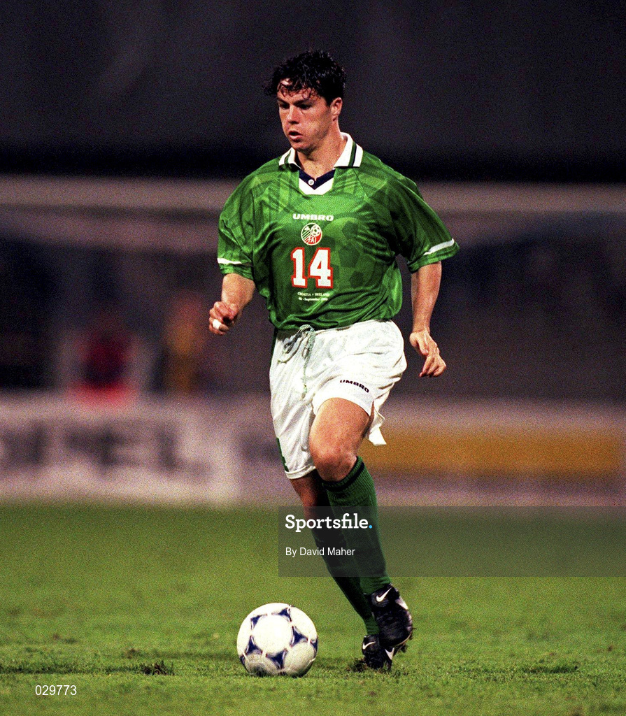 4 September 1999; Ian Harte of Republic of Ireland during the UEFA European Championships Qualifying Group 8 match between Croatia and Republic of Ireland at Maksimir Stadium in Zagreb, Croatia. Photo by David Maher/Sportsfile