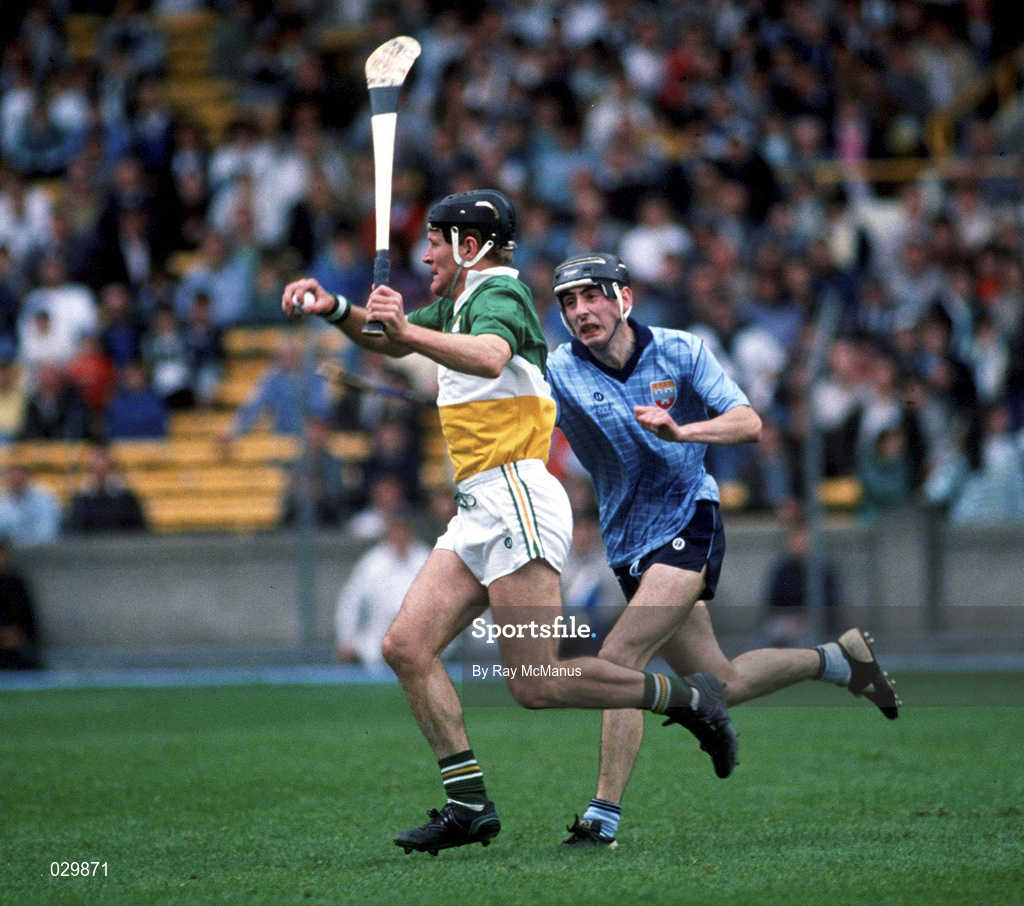 8 July 1990; Joachim Kelly of Offaly during the Leinster Senior Hurling Championship Final between Dublin and Offaly at Croke Park in Dublin. Photo by Ray McManus/Sportsfile