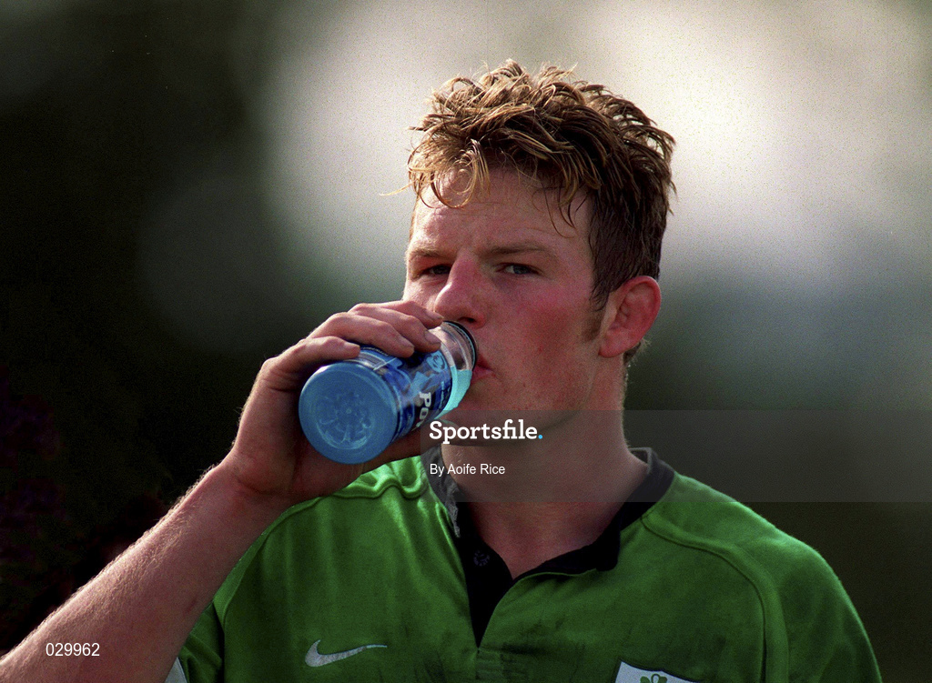 29 September 1999; Malcolm O'Kelly during an Ireland Rugby training session at King's Hospital in Palmerstown, Dublin. Photo by Aoife Rice/Sportsfile