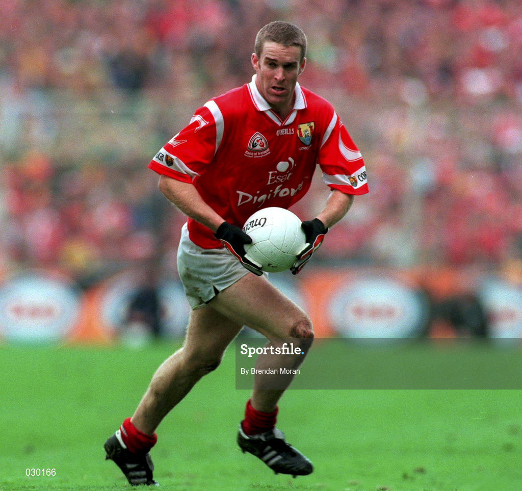 26 September 1999; Padraig O'Mahony of Cork during the Bank of Ireland All-Ireland Senior Football Championship Final between Meath and Cork at Croke Park in Dublin. Photo by Brendan Moran/Sportsfile
