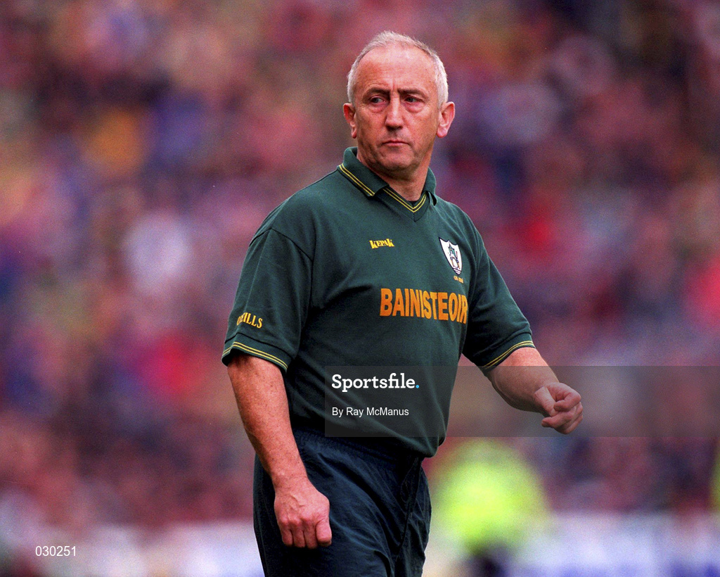 26 September 1999; Meath manager Sean Boylan during the Bank of Ireland All-Ireland Senior Football Championship Final between Meath and Cork at Croke Park in Dublin. Photo by Ray McManus/Sportsfile