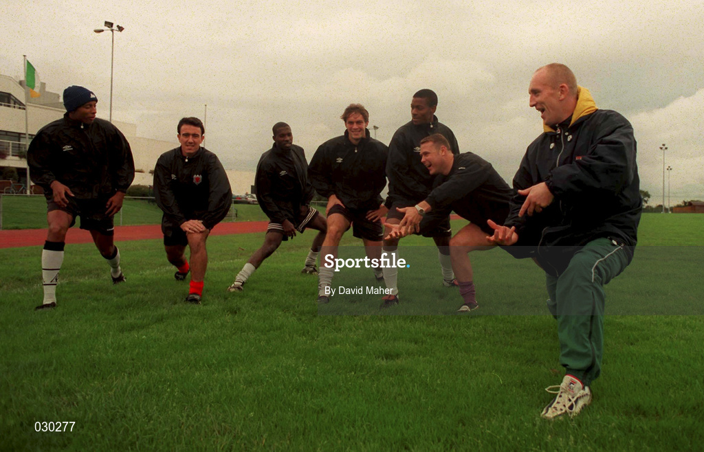 30 September 1999; London Broncos footballer Shaun Edwards during a training session with Bohemians at ALSAA in Santry, Dublin. Photo by David Maher/Sportsfile