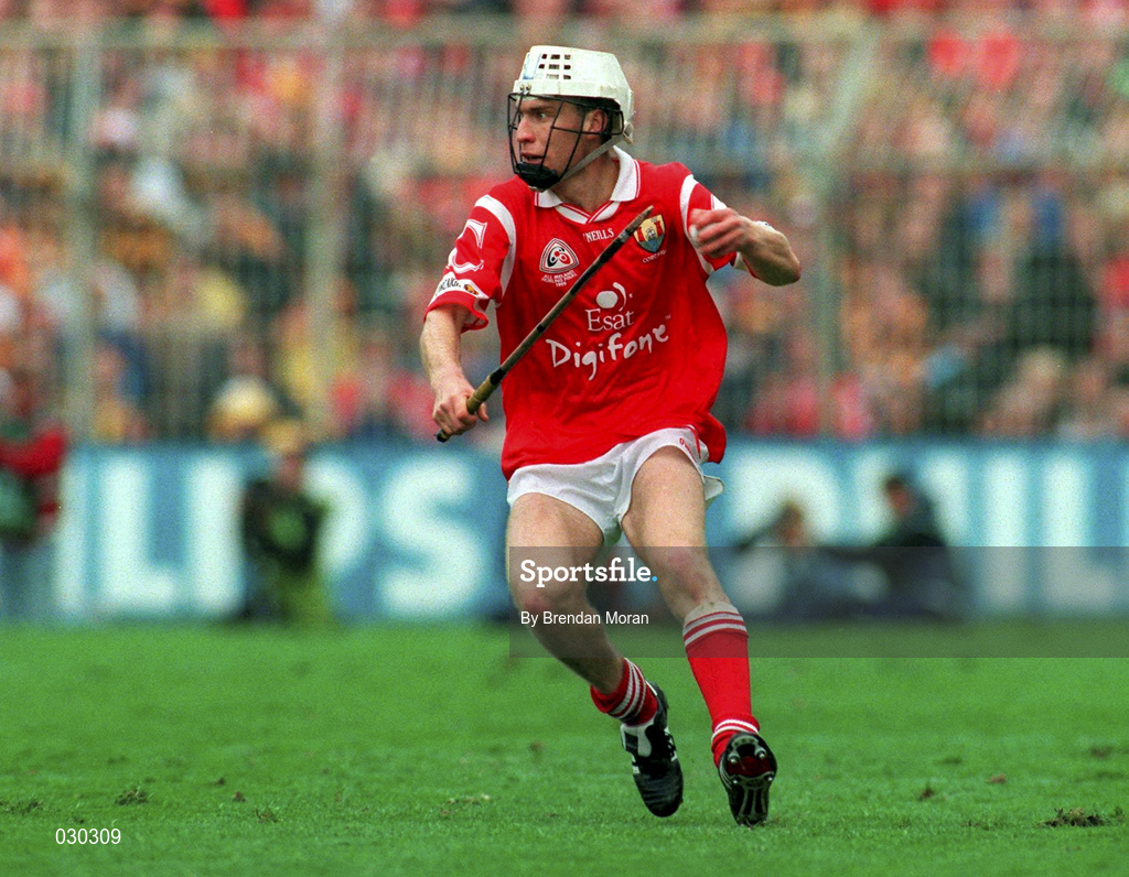 12 September 1999; Timmy McCarthy of Cork during the Guinness All-Ireland Senior Hurling Championship Final between Cork and Kilkenny at Croke Park in Dublin. Photo by Brendan Moran/Sportsfile
