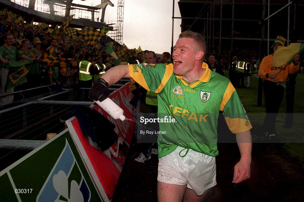 26 September 1999; Tommy Dowd of Meath celebrates his side's victory following the Bank of Ireland All-Ireland Senior Football Championship Final between Meath and Cork at Croke Park in Dublin. Photo by Ray Lohan/Sportsfile