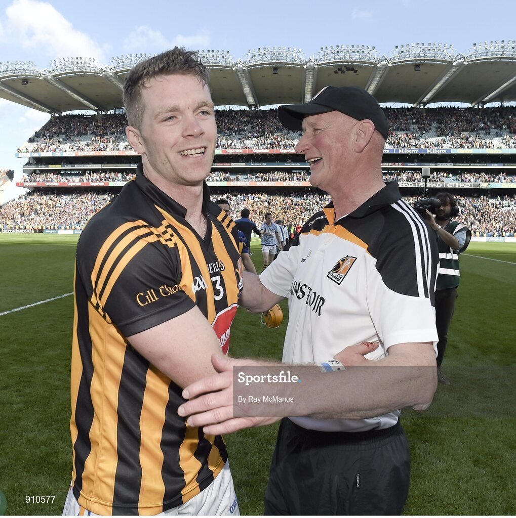 7 September 2014; Padraic Maher, Tipperary, with Kilkenny manager Brian Cody after the game. GAA Hurling All Ireland Senior Championship Final, Kilkenny v Tipperary. Croke Park, Dublin. Picture credit: Ray McManus / SPORTSFILE