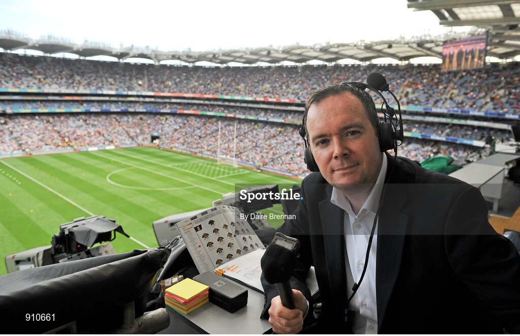 7 September 2014; Sky Sports commentator Mike Finnerty. GAA Hurling All Ireland Senior Championship Final, Kilkenny v Tipperary. Croke Park, Dublin. Picture credit: Dáire Brennan / SPORTSFILE