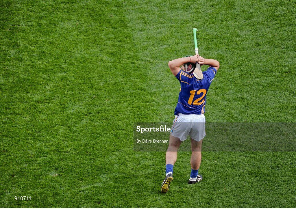 7 September 2014; John O'Dwyer, Tipperary, reacts to the 'hawkeye' decision that his late free was wide in the dying moments of the game. GAA Hurling All Ireland Senior Championship Final, Kilkenny v Tipperary. Croke Park, Dublin. Picture credit: Dáire Brennan / SPORTSFILE