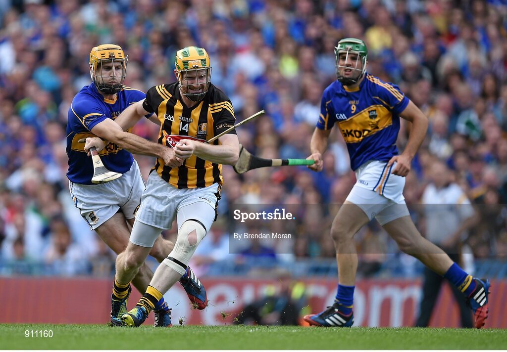 7 September 2014; Richie Power, Kilkenny, in action against Kieran Bergin, Tipperary. GAA Hurling All Ireland Senior Championship Final, Kilkenny v Tipperary. Croke Park, Dublin. Picture credit: Brendan Moran / SPORTSFILE