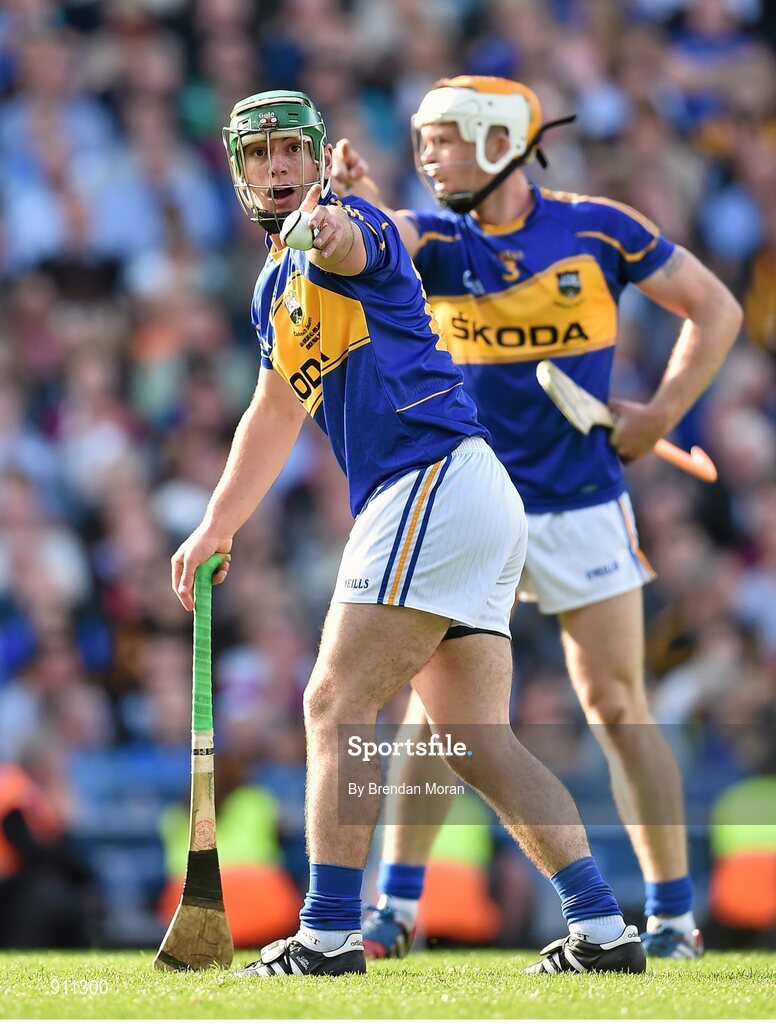 7 September 2014; John O'Dwyer, Tipperary, prepares to take the last free of the game. GAA Hurling All Ireland Senior Championship Final, Kilkenny v Tipperary. Croke Park, Dublin.  Picture credit: Brendan Moran / SPORTSFILE
