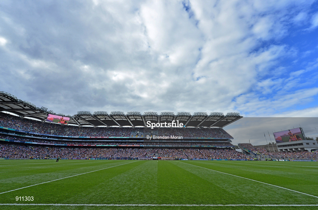 7 September 2014; A general view of Croke PArk as President of Ireland Michael D Higgins meets the Kilkenny team before the game. GAA Hurling All Ireland Senior Championship Final, Kilkenny v Tipperary. Croke Park, Dublin. Picture credit: Brendan Moran / SPORTSFILE