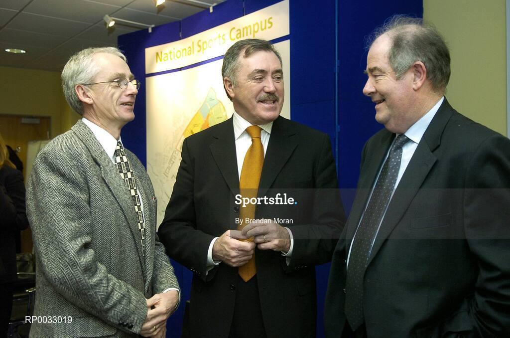 25 January 2007; At the inaugural meeting of board of the new National Sports Campus Development Authority, are board members John Treacy, Chief Executive, Irish Sports Council, left, and Sean Benton, centre, and Con Haugh. West End Business Park, Blanchardstown, Dublin. Picture credit: Brendan Moran / SPORTSFILE